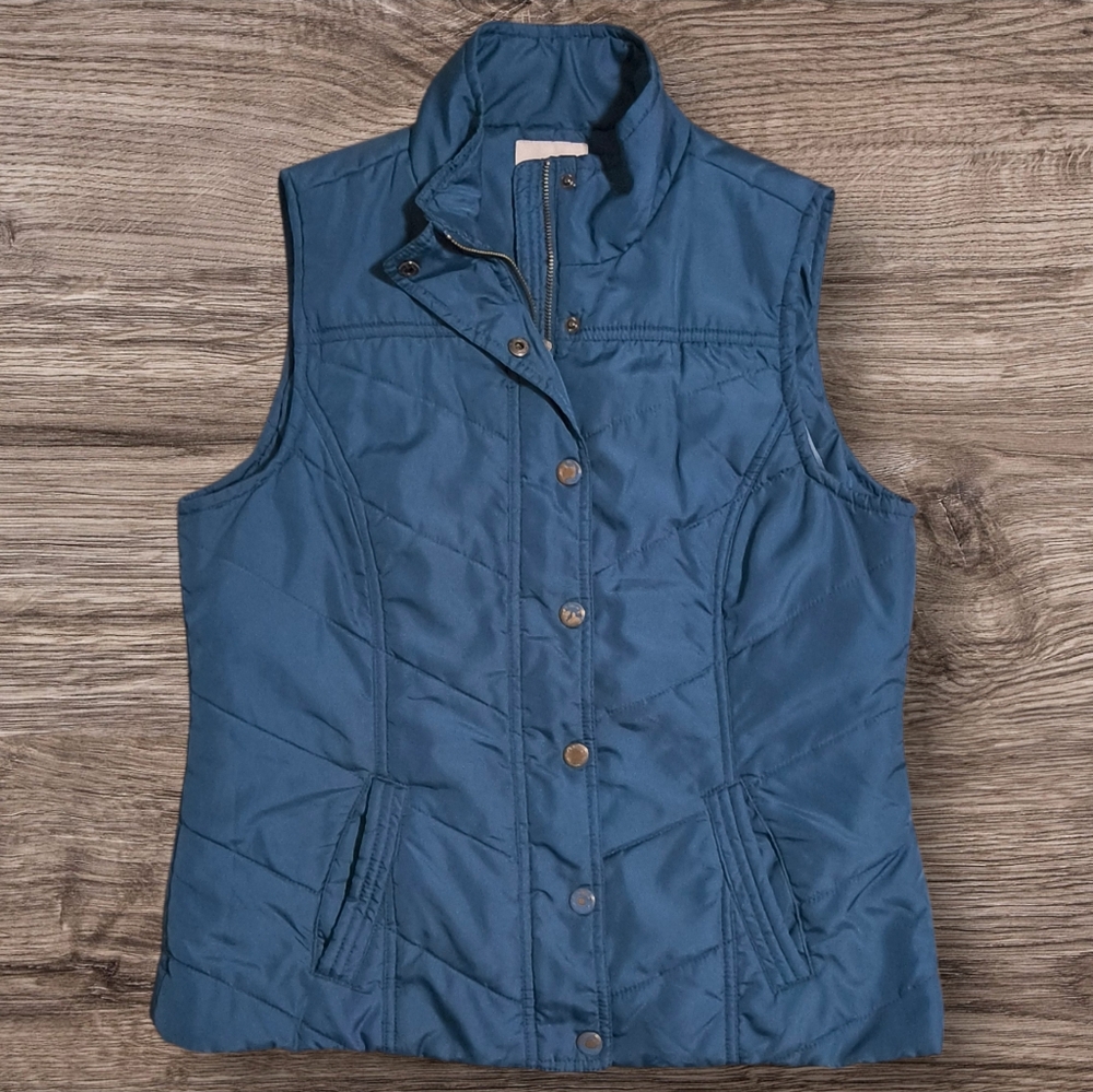 Sonoma Life+Style Women's Quilted Puffer Vest - Size Medium